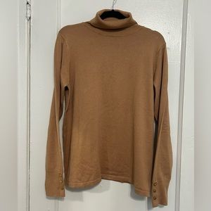 Eloquii Button Cuff Turtleneck Sweater - 14/16